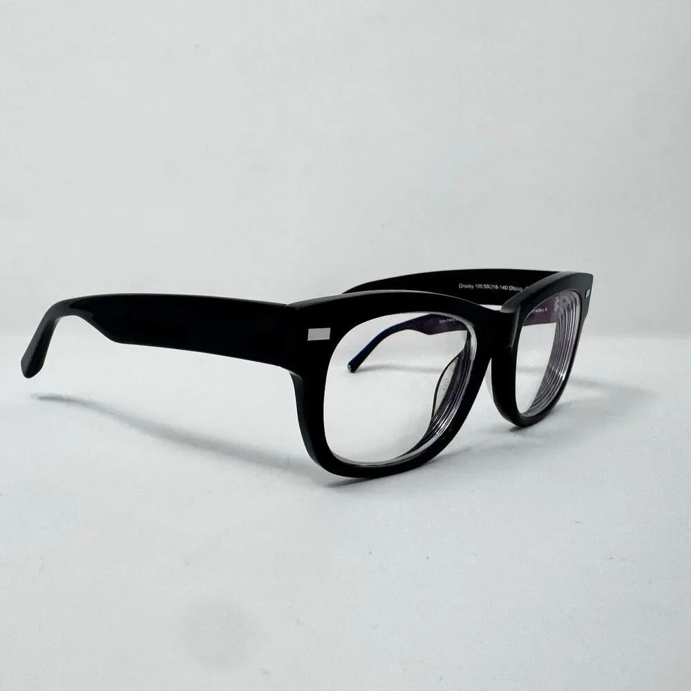 Warby Parker Crosby 100 Black Crystal Eyeglass Frames 53-18-140
